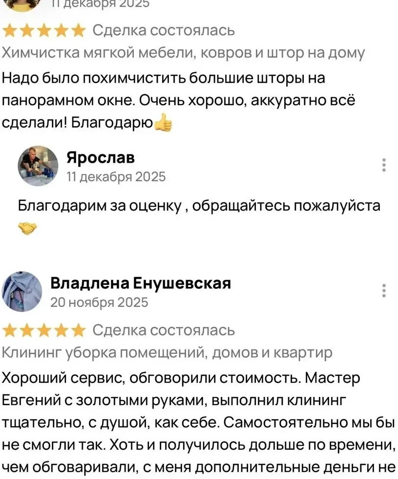 Скриншот отзыва клиента 2